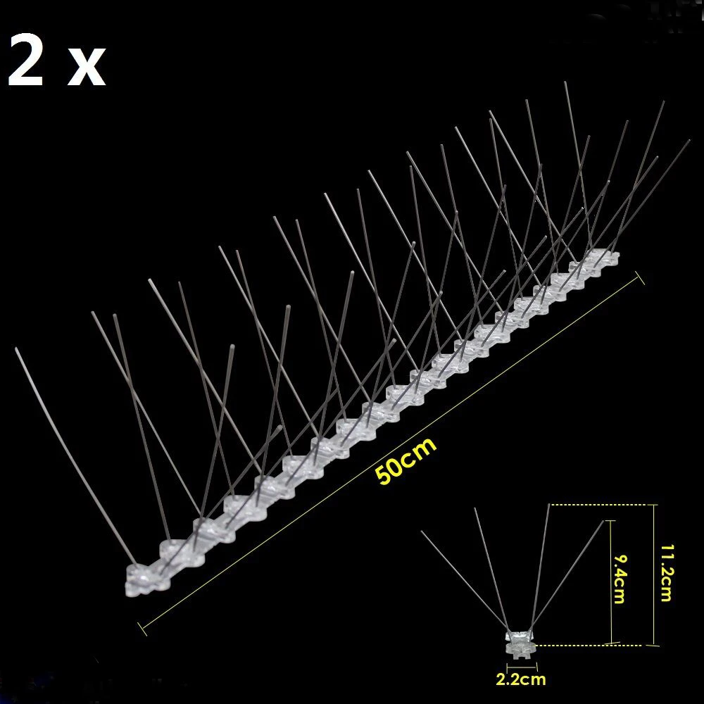 Птица репеллент птиц Spike-50cm S304 Нержавеющая сталь шипы для птиц-stop голубей и птиц от посадки, матрешки, набор из 2 предметов