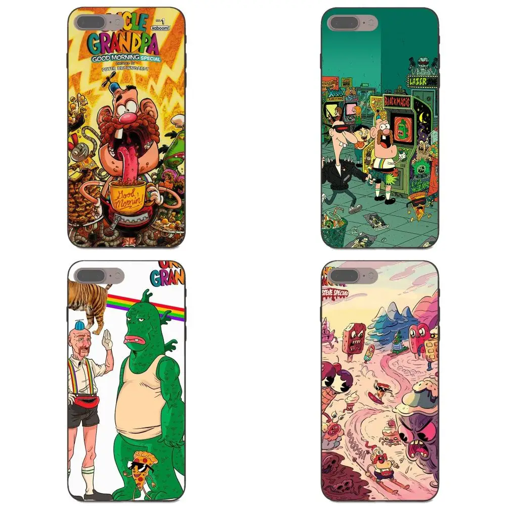 

Soft Silicone TPU Black 2018 New Arrival For Apple iPhone X XS Max XR 4 4S 5 5S SE 6 6S 7 8 Plus Cartoon Uncle Grandpa Poster