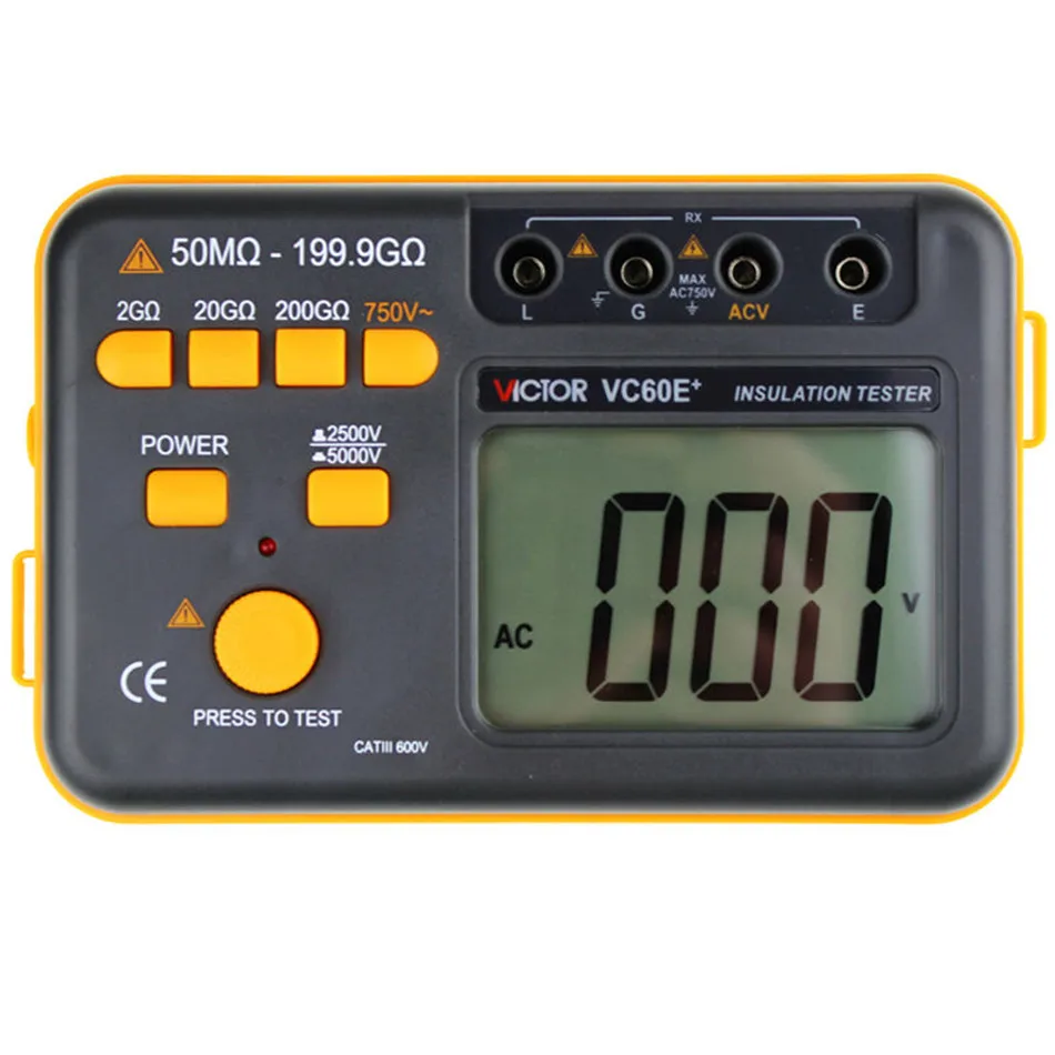

Digital Insulation Resistance Tester Megger MegOhm Meter DC/AC 50M ohm-199.9G ohm Wholesale