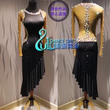 Платье для латинских бальных танцев, платье для латинских танцев, платье для бальных танцев, платье для соревнований по латинским танцам, черные камни