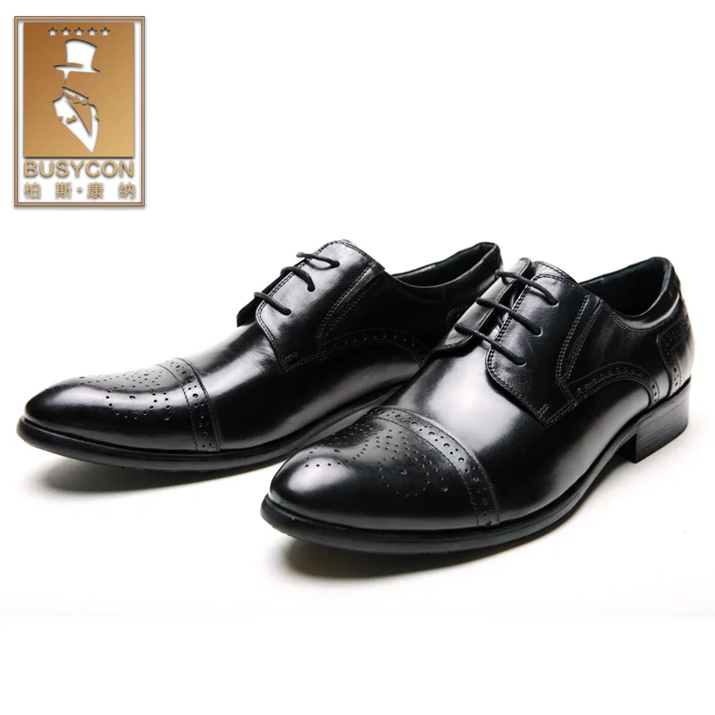 

Black Genuine Leather shoes Top layer Leather