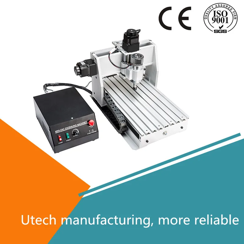 

UTECH CNC 6040 1.5KW Spindle Motor Wood Router Mini PCB Milling Machine 3 Controller