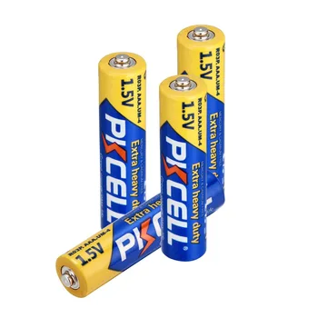 

Pkcell 4Pcs AAA Battery 3A 1.5V 45min Carbon Zinc Super Heavy Duty Dry Battery For Camera Radio Toys