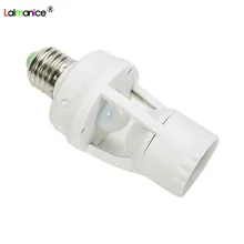 AC 110-220 V 60 W PIR датчик индукционного движения ИК инфракрасный человеческого E27 переключатель разъема Светодиодная лампа с клиновидным цоколем свет лампы держатель 360 градусов