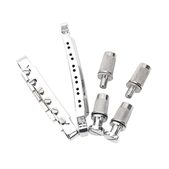 

12 String Tailpiece&Bridge Kit Set For Electric Guitar Silver Color