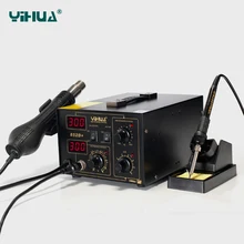 YIHUA 852D+ 220 В или 110 В ЕС/США вилка Стандартный паяльник стационарный паяльник паяльная станция горячего воздуха паяльная станция