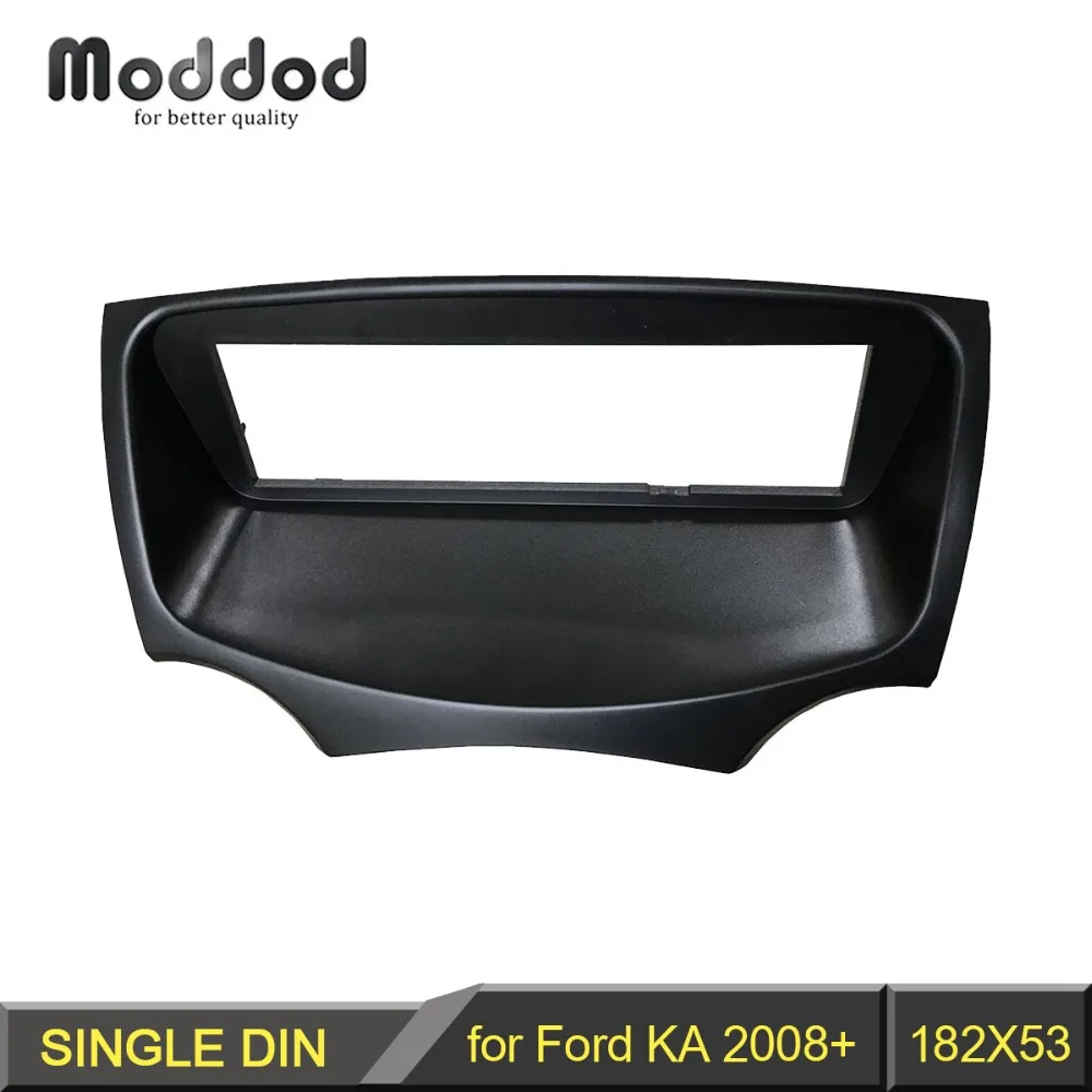 2 DIN Car Stereo Radio Bezel Kit For Ford Ka (1996-2008) - Black Dashboard Trim Panel