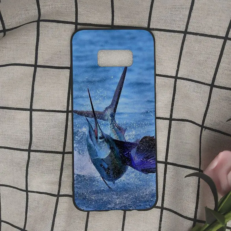 blue marlin fish jumping