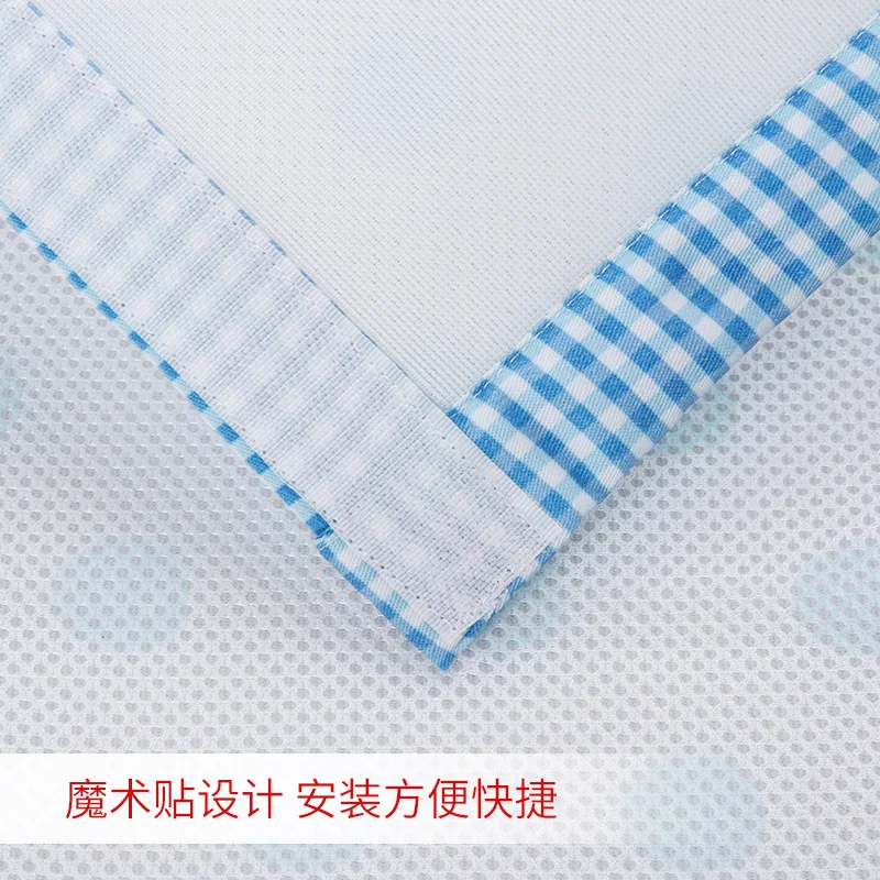 2Pcs Set 3D Mesh Crib Bumpers Surround Children's Bedding Kit Summer Breathable Bed Protector Removable Washable Bed Linen (7)