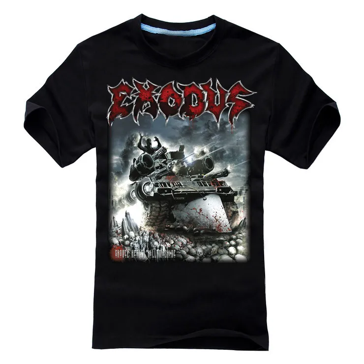 8 дизайнов иллюстрации Exodus рок брендовая рубашка 3D ММА фитнес тяжелый рок тяжелый темный металл панк Хлопок Уличная