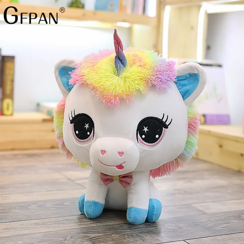 GFPAN 35 см милые плюшевые игрушечные единороги мягкие Мультяшные игрушечные единороги милые животные игрушечная лошадь подарок на день рождения для детей
