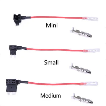 

32V ATO ATC Add A Circuit Fuse Tap Piggy Back Standard Blade Fuse Holder With Terminal And Sheath Car Styling