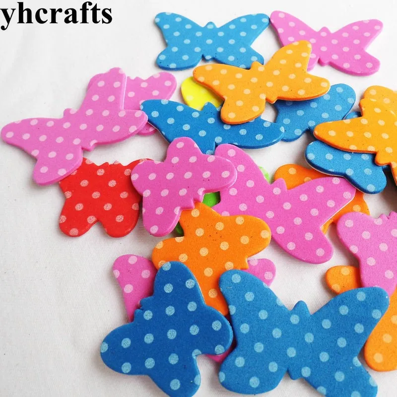

30PCS/LOT New butterfly foam stickers Home ornament Early learning educational diy toys Spring festival Easter OEM Kindergarten