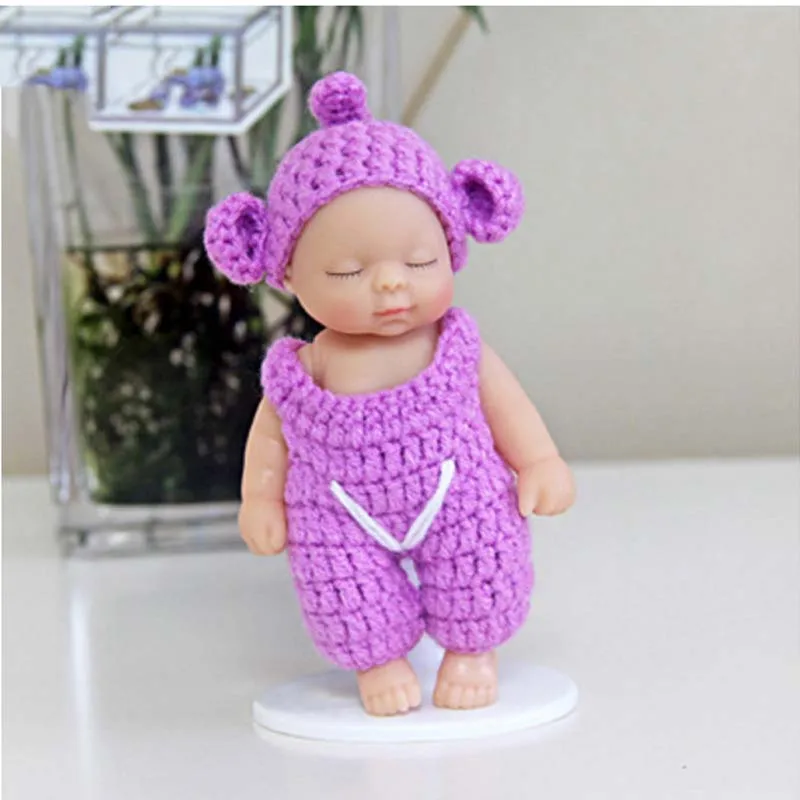 Cute Cartoon Baby Sleeping Doll Keychain PVC Lovely Vinyl Dolls Car Keyring Women Key Holder Gift Child Toy 26