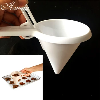 

Aomily Plastic Manual Batter Dispenser Cake Funnel Cookies Chocolate Making Mold Eggs Tart Tools Maker Bakeware Kitchen Tools