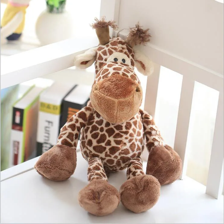 

Cute 23cm big giraffe lovely plush stuffed Forest animal deer doll toys for Children christmas Birthday gifts