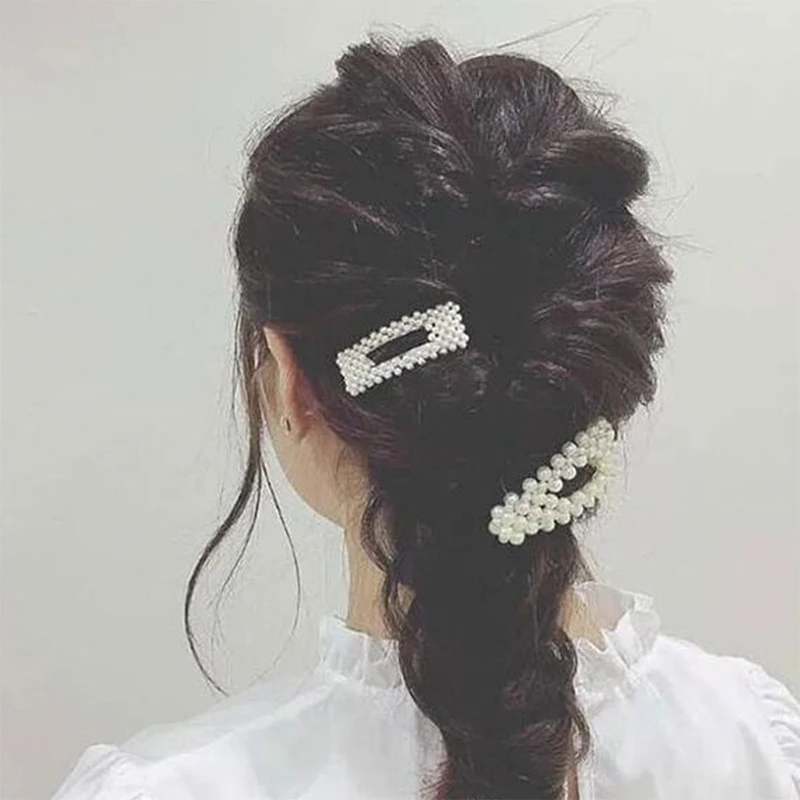 Lalynnlys, Модный корейский дизайн, имитация жемчуга, заколка для волос для женщин и девушек, свадебные аксессуары для волос