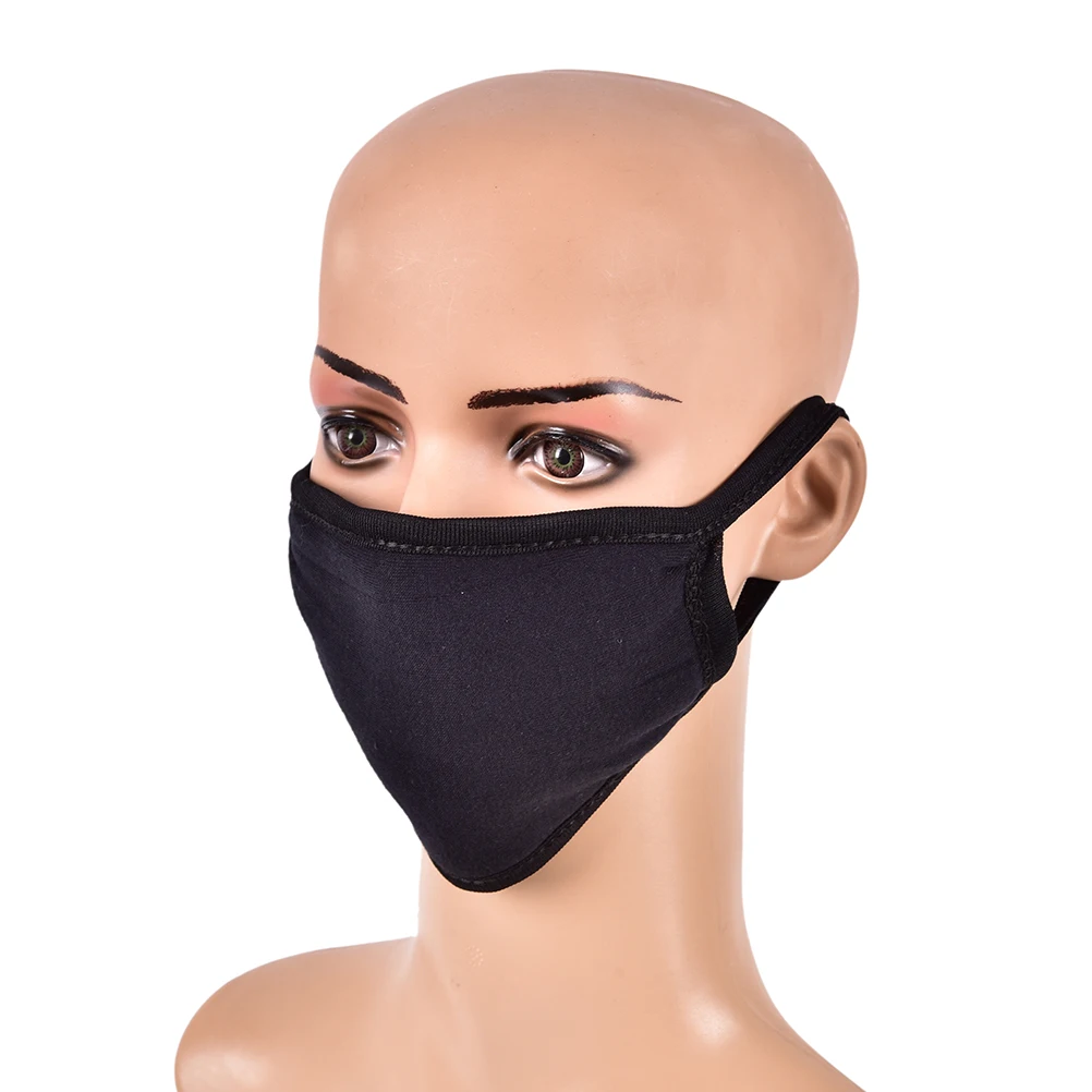 1PC Anti-Dust Face Mouth Mask  PM2.5 Anti Haze MaskNose Filter Windproof Face Muffle Bacteria Flu Fabric Cloth Respirator Black