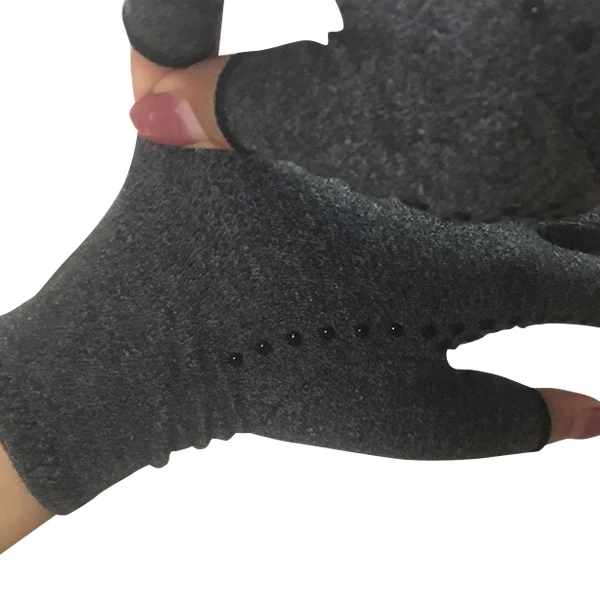 Компрессионные перчатки артрита боли в суставах рельеф способствует циркуляции запястья поддержка половина пальцев перчатки JS88