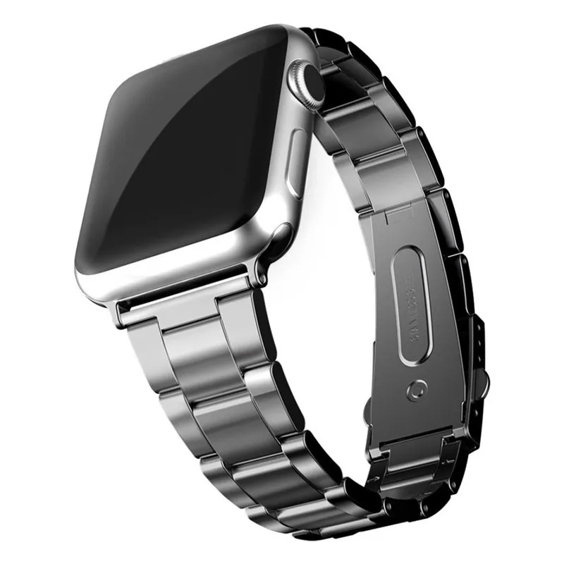 

CRESTED Stainless Steel strap For Apple watch 4 band 44mm 40mm correa Iwatch series 3 2 1 42mm/38mm wrist link bracelet belt