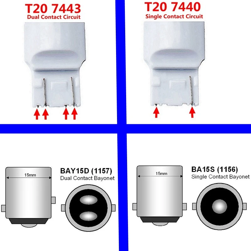 1156 P21W BA15S 1157 P21/5 Вт BAY15D T20 7443 W21/5 Вт 7440 W21W 1200Lm 3030 светодиодный двигатель стоп-сигнал заднего хода автомобиля лампочка указателя поворота