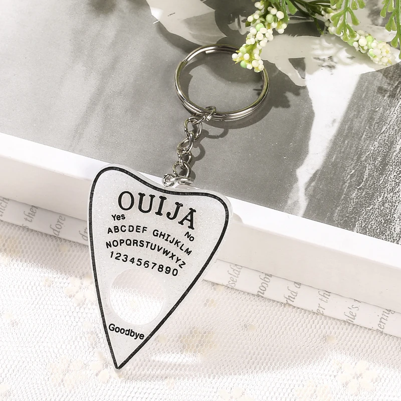 1 шт. Ouija planchette блестящая смола брелок-Шарм Ouija брелок Ouija доска Брелок Сумочка талисманы для женщин