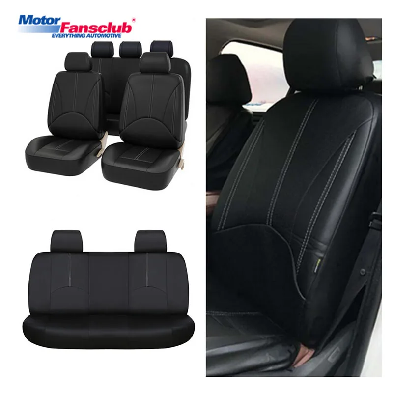 

5Pcs Auto Car Seat Covers Set Protector Universal Automobile PU Leather Support Fit For Most Auto Sedans Interior Decoration