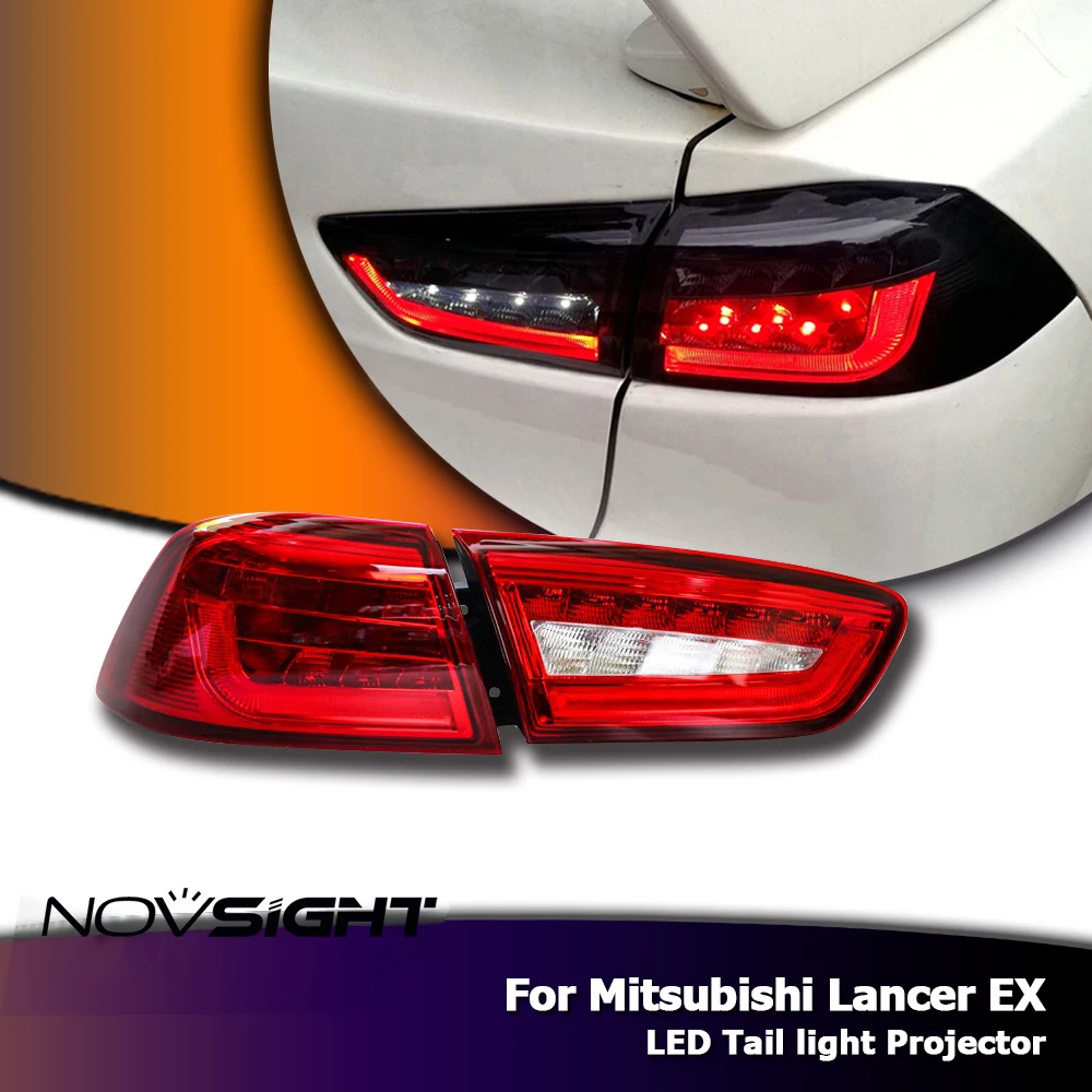 NOVSIGHT светодиодный фары проектор Assembley DRL w/поворотник для Mitsubishi Lancer EX Автомобильный свет