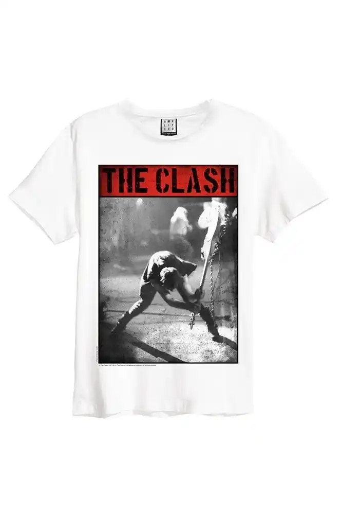 Официальный Clash Calling Винтаж Для мужчин усиленный белая футболка * снижение