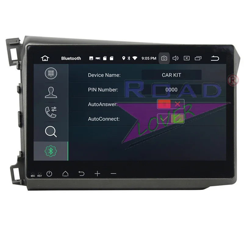 Roadlover Восьмиядерный Android 9,0 автомобильный мультимедийный плеер для Honda Civic 2012 Стерео gps навигация Automagnitola 2Din 10," без DVD
