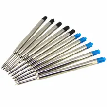 Заправка 10 шт. Высококачественная шариковая ручка средней точки с черными чернилами и синими чернилами для ручки PARKER канцелярские принадлежности для школы и офиса