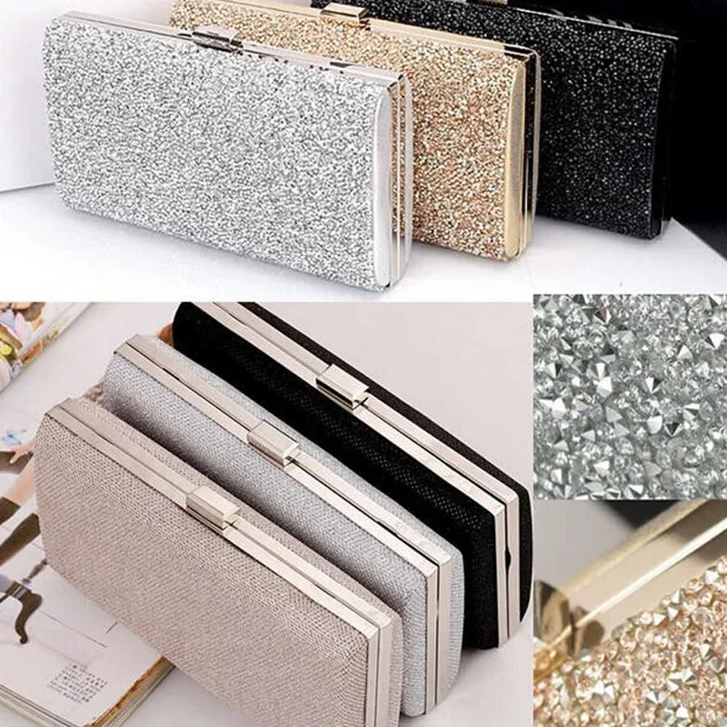 Prix pour Femme sac de Soirée Femmes Diamant Strass Embrayage Cristal Jour Embrayage Portefeuille Bourse De Mariage Parti Banquet Noir/Or Argent Prix pour Femme sac de Soirée Femmes Diamant Strass Embrayage Cristal Jour Embrayage Portefeuille Bourse De Mariage Parti Banquet Noir/Or Argent