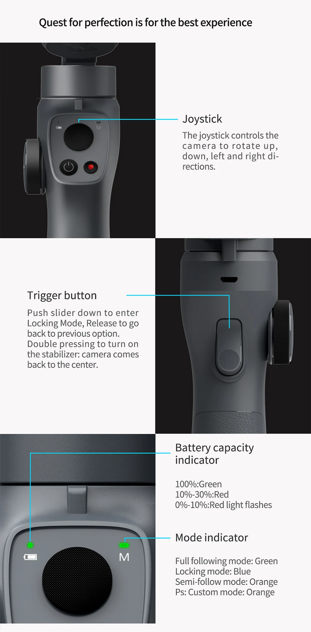 Захват funsnap 2 3-осевой ручной шарнирный стабилизатор для камеры GoPro с масштабированием режим колеса для iPhone XS XR X 8 плюс 8 7P экшн Камера