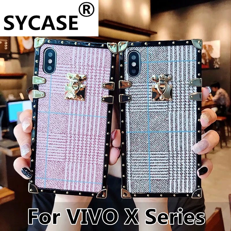 SYCASE модные квадратной формы в клетку британском стиле телефон крышка для Vivo X9 X9S