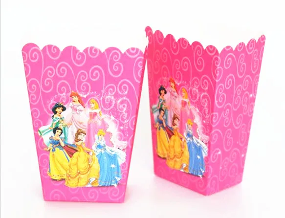 6pcs Lot Princess Candy Box Popcorn Theme Party Supplies Loading 6pcs Lot Princess Candy Box Popcorn Theme Party Supplies Loading Gift Loot Bag Paper