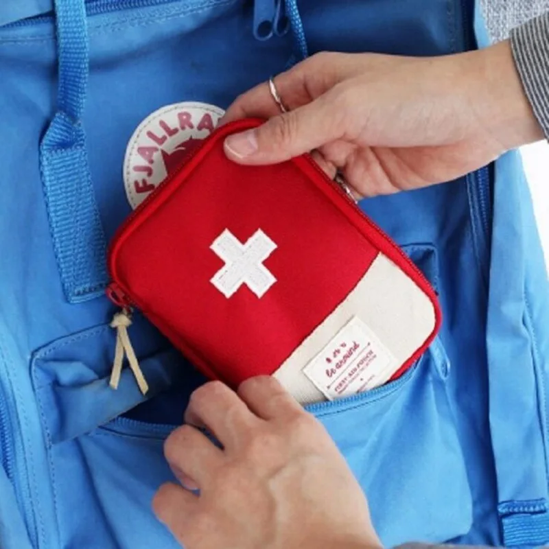 Outdoor Portable Carry First Aid Kit Zipper Travel Accessories Mini Storage Classification Pill Box Functional Bag Outdoor Portable Carry First Aid Kit Zipper Travel Accessories Mini Storage Classification Pill Box Functional Bag