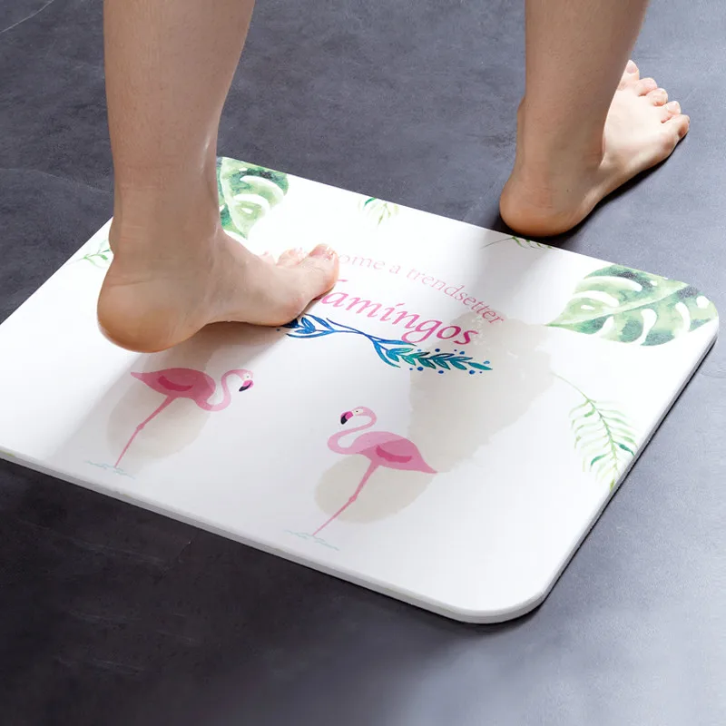 Diatomaceous earth absorbs water floor mat bathroom non slip mat shower