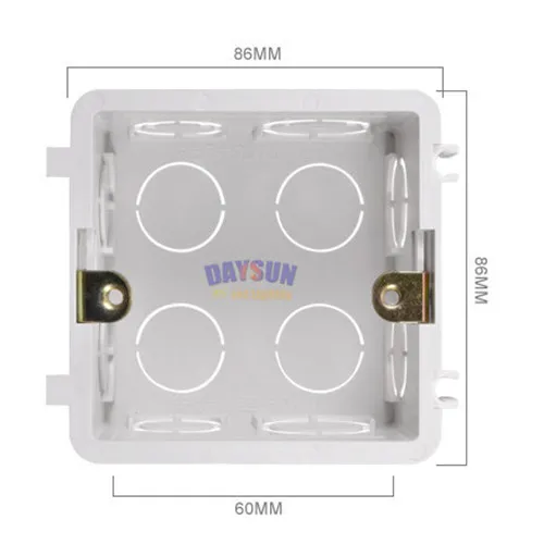 

Free Shipping 86 Style Mounting Box for UK Switches Wall Switch Socket Embedded Concealed Installation Switch Bottom Box 86*86mm