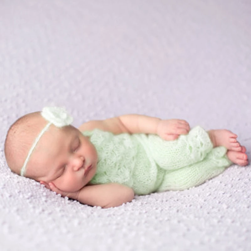 Новорожденные фотографии Реквизит повязка на голову и мохеровые брюки для новорожденных, мохер уха шапочка-медвежонок 0-6 месяцев шапочка для новорожденного мохеровый капор