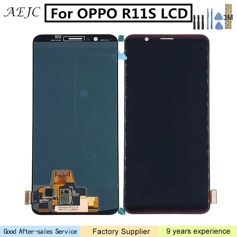 

6.01" For OPPO R11S LCD Display with Touch Screen Digitizer Assembly Replacement For OPPO R11S Display with 3M Adhesive