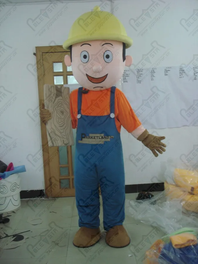 Kartun Builder Maskot Csotumes Tukang Kayu Man Maskot Kostum Cartoon Mascot Costumes Mascot Costumecartoon Costume Aliexpress
