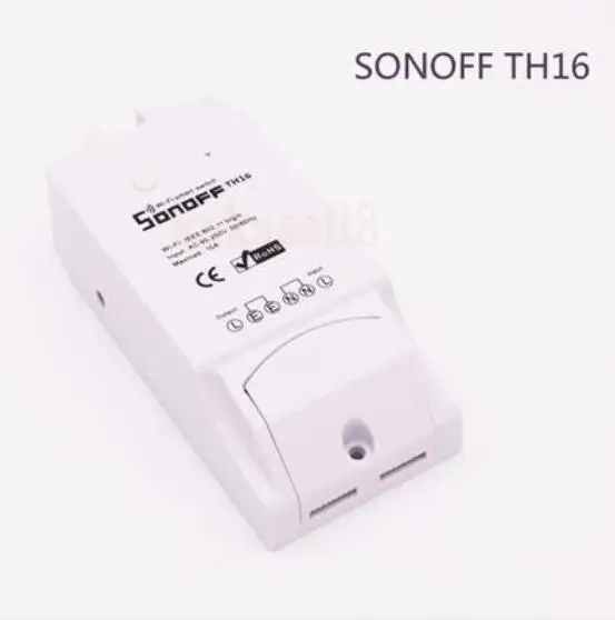 Itead Sonoff TH 10A/16A мониторинг температуры и влажности WiFi умный переключатель контроллер датчик Функция синхронизации для смартфона - Цвет: 16A