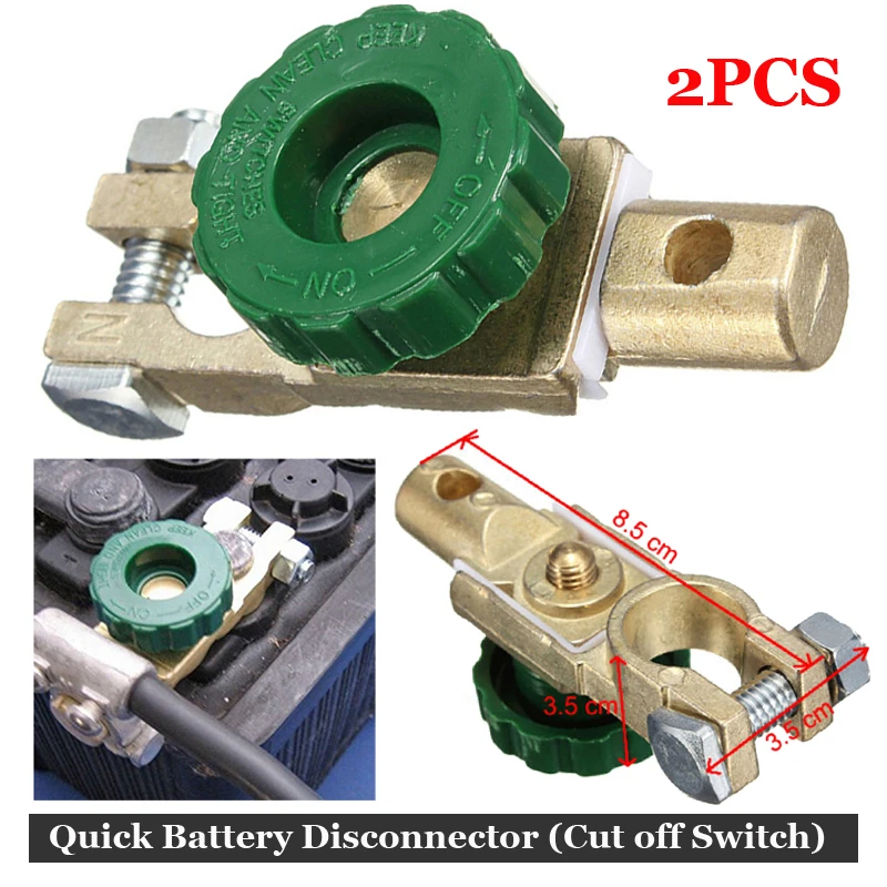 Universal Battery Link Terminal Quick Cut-off Disconnect Master Kill Shut Switch