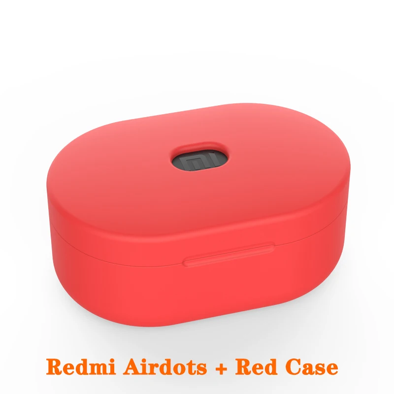 Оригинальные Xiaomi Redmi Airdots Bluetooth наушники 5,0 спортивные стерео беспроводные Bluetooth наушники Водонепроницаемая глобальная версия - Цвет: BLACK and red case