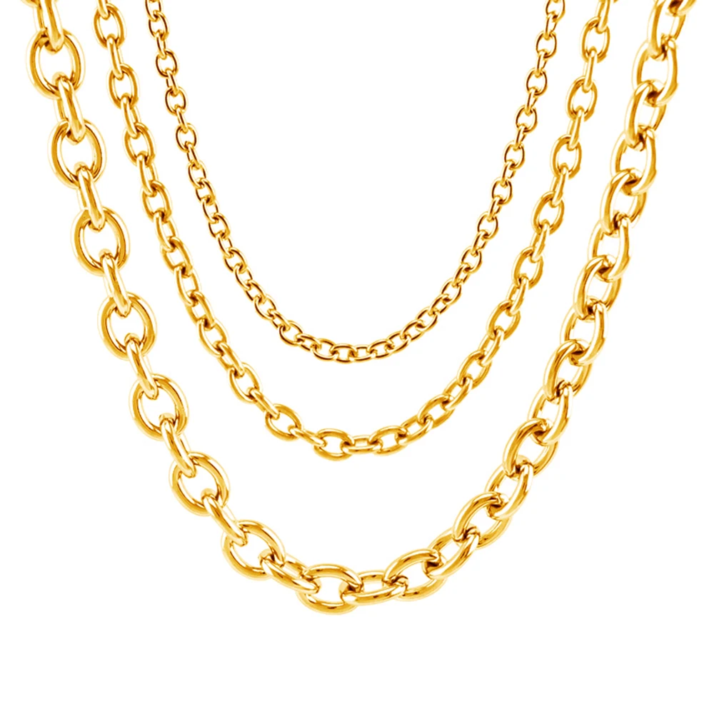 Sell-in-Meter-Gold-Color-Stainless-Steel-4-6-8mm-Big-Rolo-Chain-Necklace-Punk