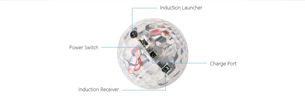Induction Colorful Lamp Flash Flying Ball Helicopter Toy for Kids