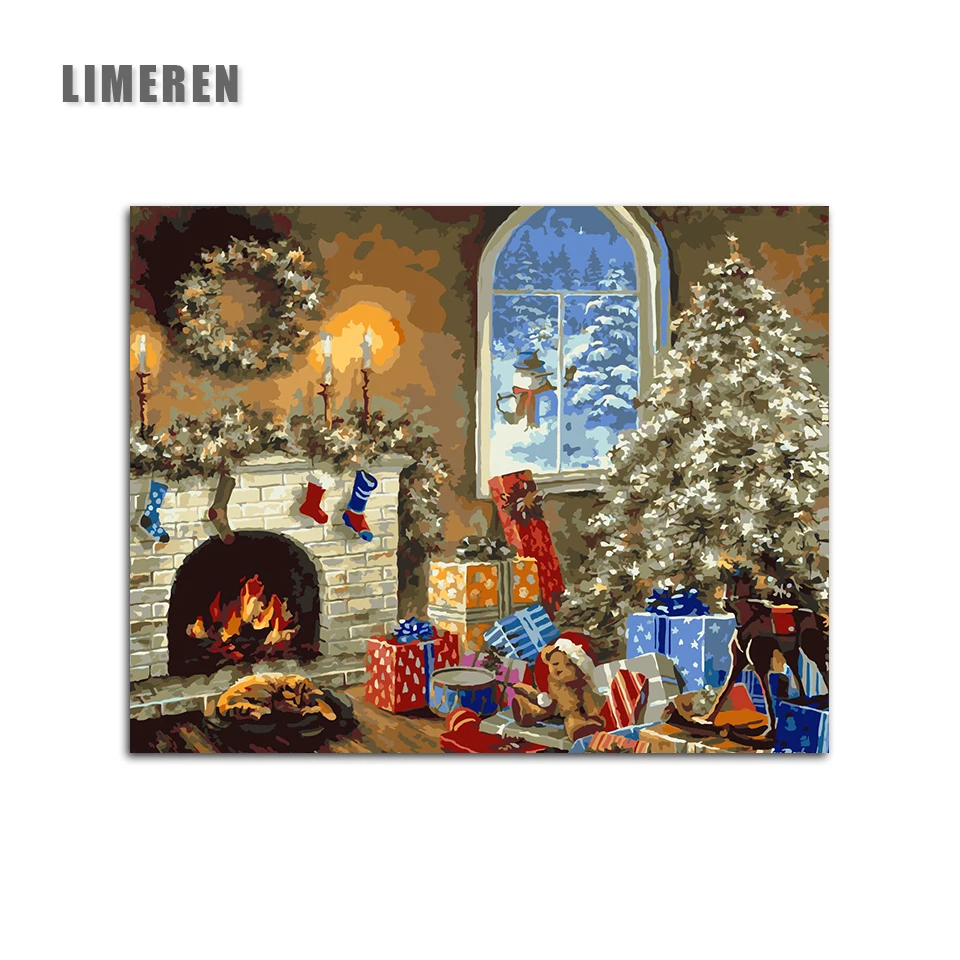 Christmas DIY Painting By Numbers Kits Drawing Painting By Numbers