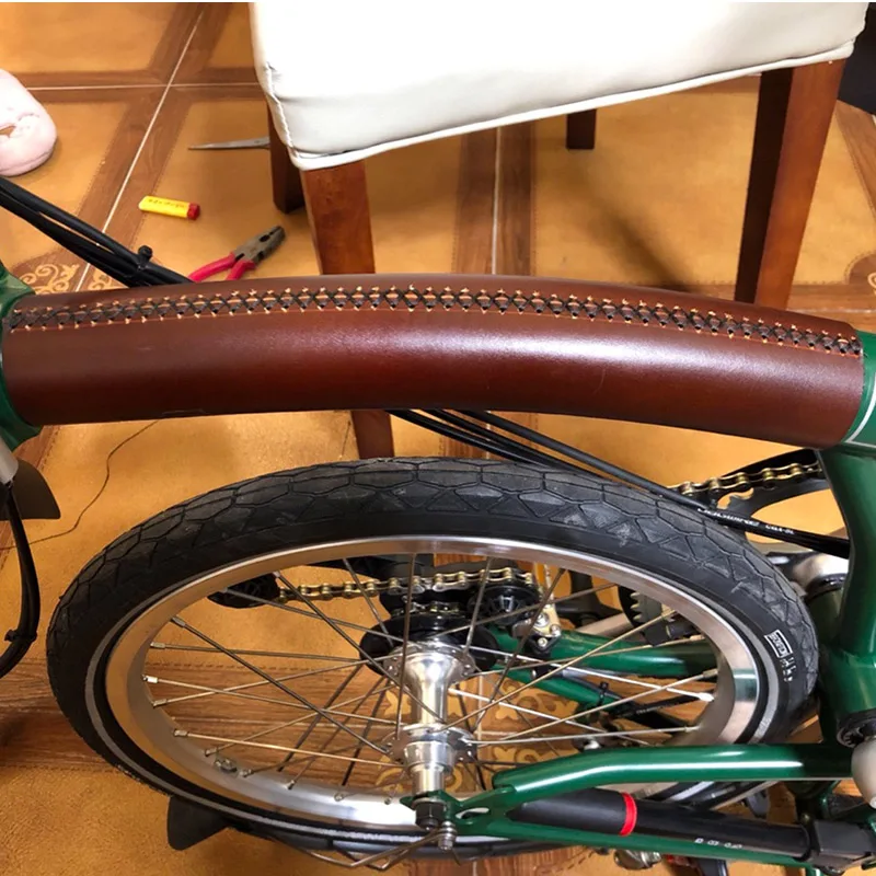 Perfect TWTOPSE Leather Carry Bike Tape Strap Mention Belt For Brompton Customized Upgraded Bicycle Frame Handmade Belt Tape Strap 4