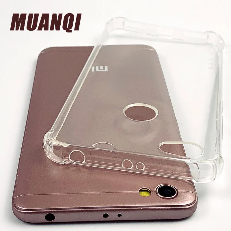 

Luxury Transparent Anti-fall Phone Case For Xiaomi Redmi 4A 4X Ultra-thin Soft Silicone protective Cover For Redmi 5A Note 5 5A