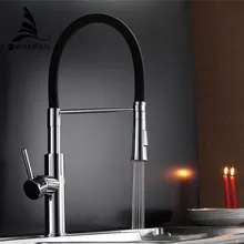 Schwarz und Verchromt Kitchen Sink Wasserhahn Deck Berg Pull Out Dual Sprühdüse Heiß Kalt Mischer Wasserhähne LK-9910